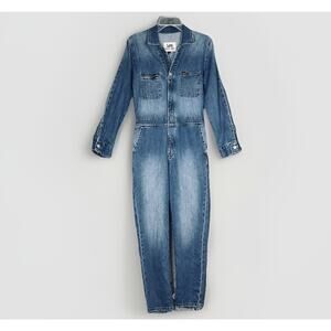 Lee Union Alls Jumpsuit Sz Small Blue Light Denim Modern Retro Overalls Utility